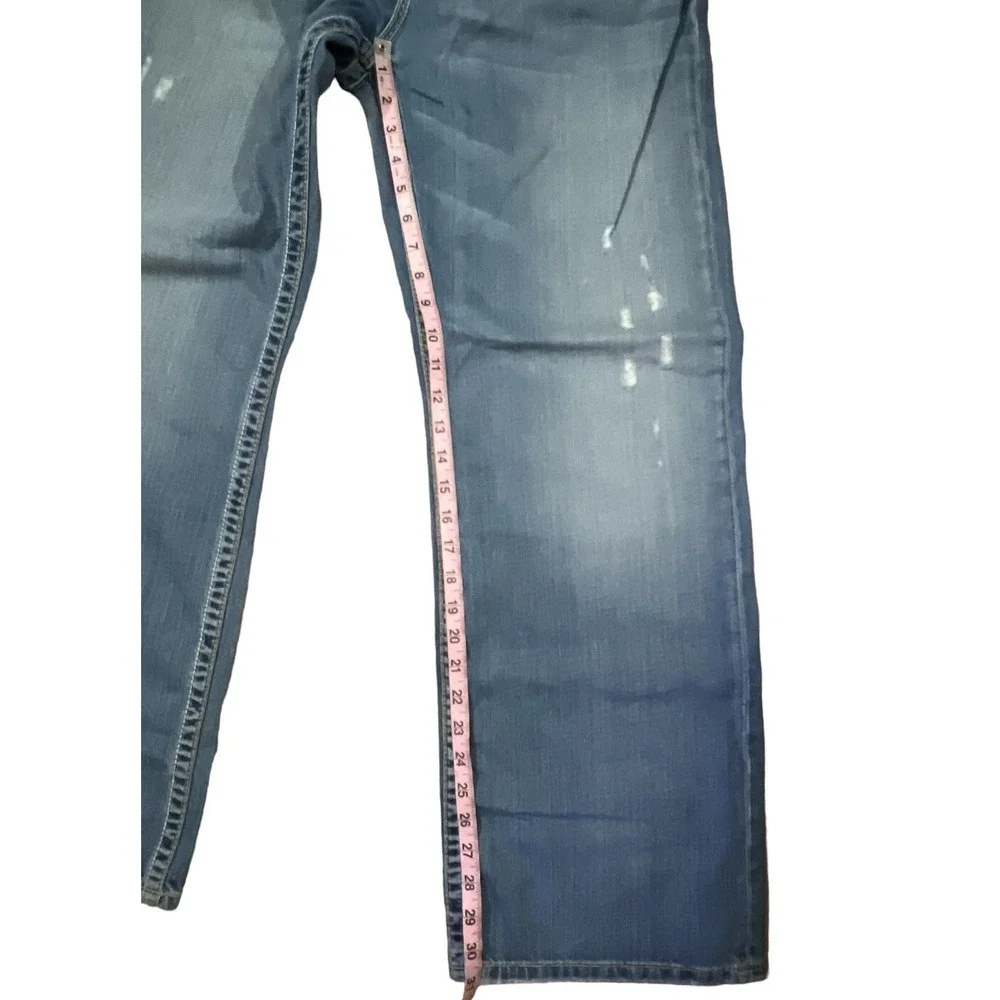 BKE Buckle Mens 34x30.5 Marshall Light Wash Blue Jeans Mens Denim